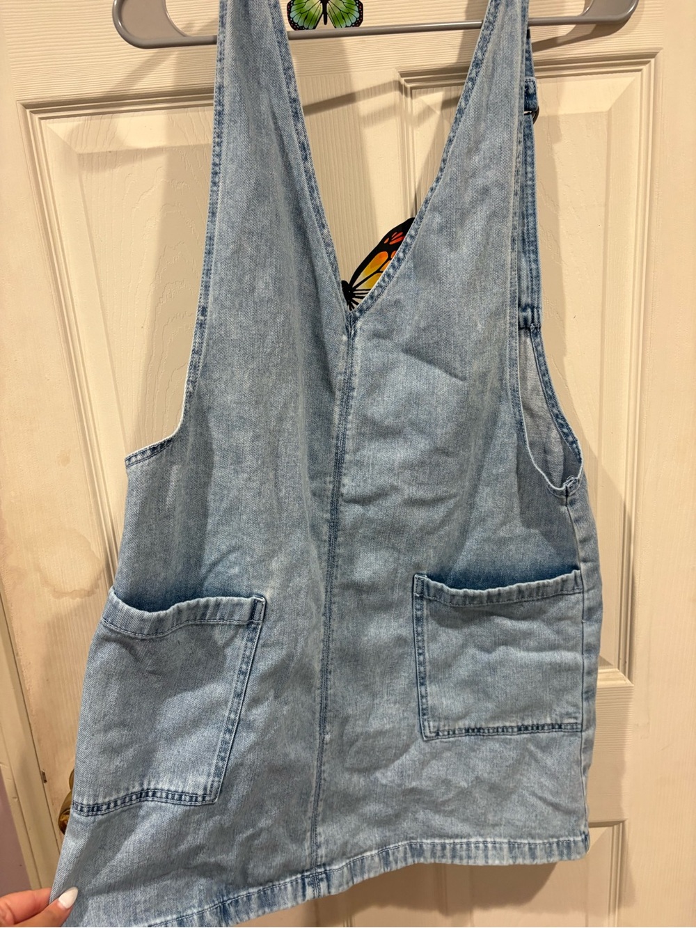 aerie Light Blue Denim Pinafore